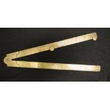 Antique brass folding rule