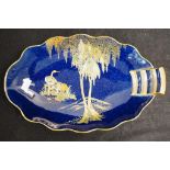 Carlton Ware bleu royale bird decorated plate