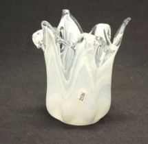 white glass vase / bowl