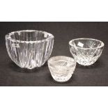 Two various crystal bowls