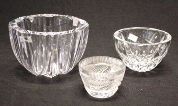 Two various crystal bowls