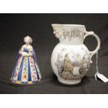 Coalport reproduction 'Punch' ceramic jug