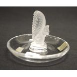 Lalique France squirrel ring dish