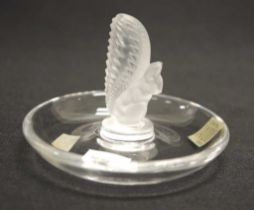 Lalique France squirrel ring dish