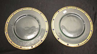 Good pair Peter Crisp Studio Glass plates