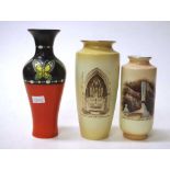 Three vintage Shelley ceramic vases