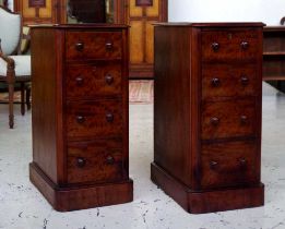 Pair of antique mahogany bedside chests