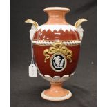 Victorian Wedgwood decorated ceramic urn