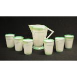 Art Deco Shelley Eve shape 7 piece lemonade set