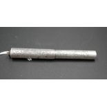 Lady's small vintage silver barrel fountain pen