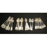 Good group silver plated table cutlery