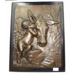 Antique Austrian bronze plaque