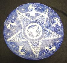 Antique Chinese blue & white dish