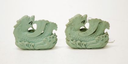 Two Chinese dragon figures