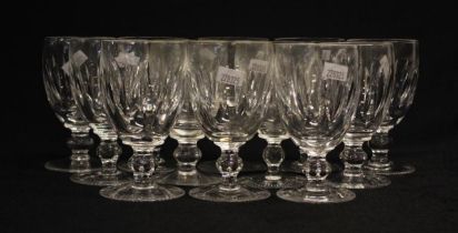 Twelve Waterford "Blarney" white wine glasses
