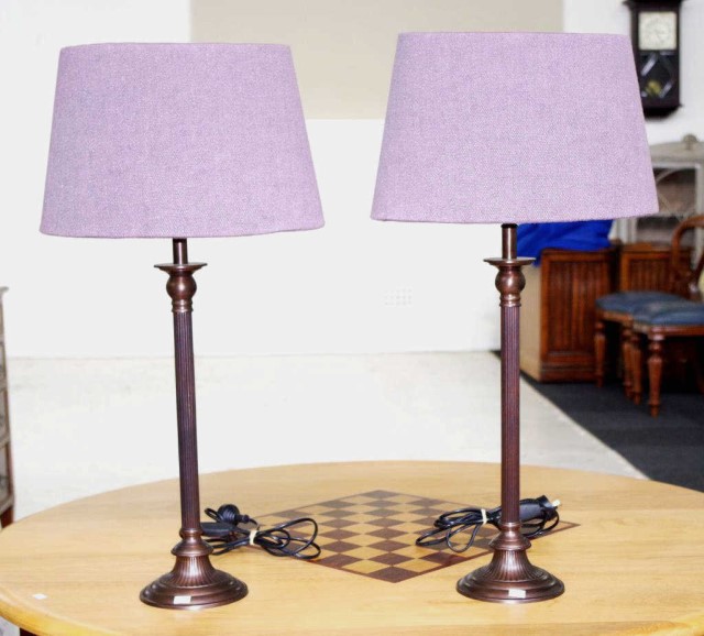 Pair of electric lamps