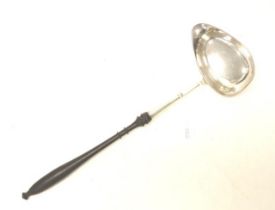 19th C. Scandinavian sterling silver punch ladle