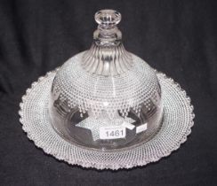 Edwardian pressed glass cheese dome