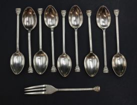 Nine Australian sterling silver teaspoons