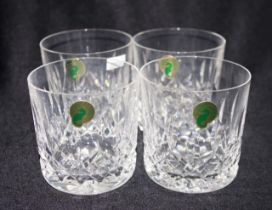 Four Waterford crystal "Lismore" tumblers
