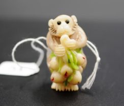 Japanese carved standing monkey netsuke