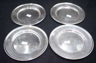 Four Wallace American sterling silver side plates