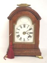 Miniature mahogany bracket clock