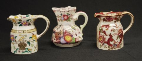 Three vintage Mason's ironstone jugs