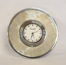 Small Christofle silver plate desk clock