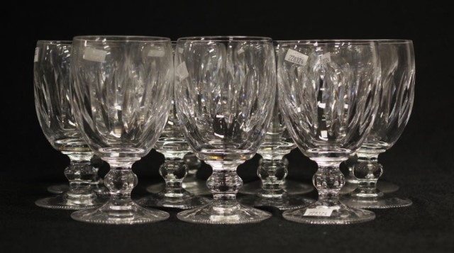 Eleven Waterford "Blarney" claret wine glasses