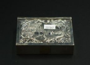 Sterling silver in relief decorated card case