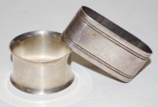 Vintage sterling silver napkin ring