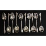 Ten George VI sterling silver spoons