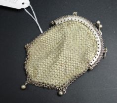 Silver mesh money purse