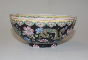 Chinese painted eggshell porcelain bowl