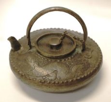 Chinese decorative brass teapot