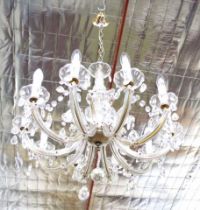 Crystal 10 branch chandelier