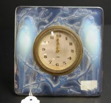 Rene Lalique "Inseparables" glass clock