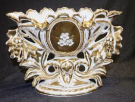 French decorative ceramic mantle vase