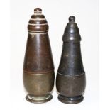 Near pair Oriental bronze lime containers