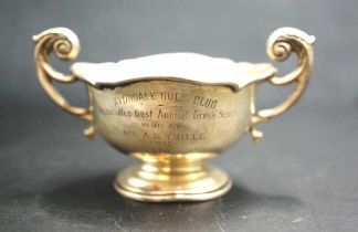 1940s sterling silver small trophy cup