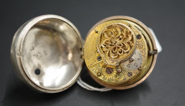 Early George III pair cased silver pocket watch - Image 6 of 10