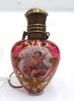 Antique ruby glass scent bottle