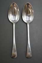 Pair of Georgian sterling silver spoons