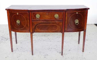 Georgian style inlaid mahogany sideboard