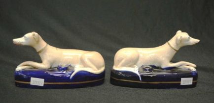 Pair English greyhound form pen stands