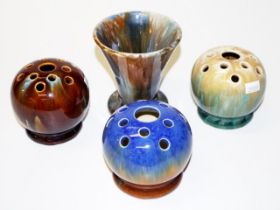 Four Regal Mashman Australian pottery vases