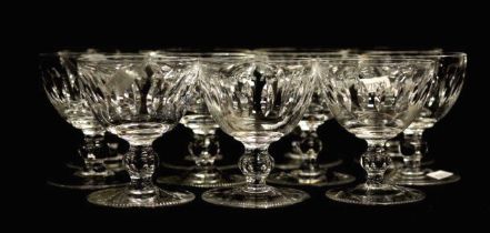 Eleven Waterford "Blarney" champagne glasses