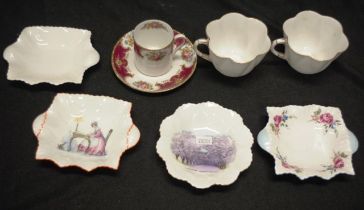 Group vintage Shelley ceramic tableware pieces