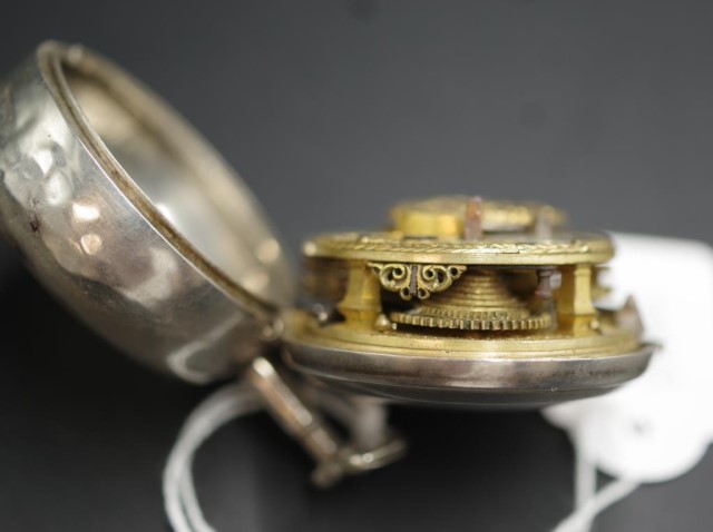 Early George III pair cased silver pocket watch - Image 8 of 10